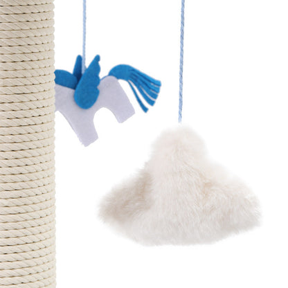Contemporary Creative Round Medium-Density Fiberboard Corduroy Kraft Paper Rope Paper Tube Cat Tree For Living Room