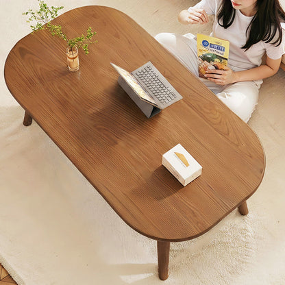 Contemporary Scandinavian Rectangular Multi-Layer Solid Wood Panel Plywood Drawer Beech Legs Coffee Table 2-Drawer For Living Room