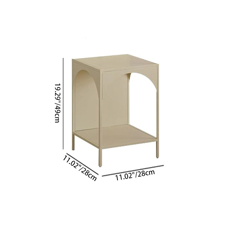 Modern Minimalist Rectangular Carbon Steel Bookshelf 1/2/3-Tier For Living Room