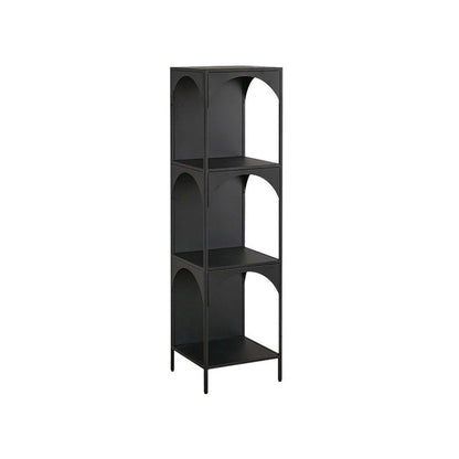 Modern Minimalist Rectangular Carbon Steel Bookshelf 1/2/3-Tier For Living Room
