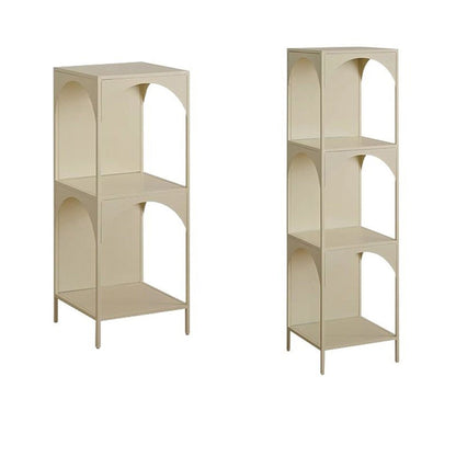 Modern Minimalist Rectangular Carbon Steel Bookshelf 1/2/3-Tier For Living Room