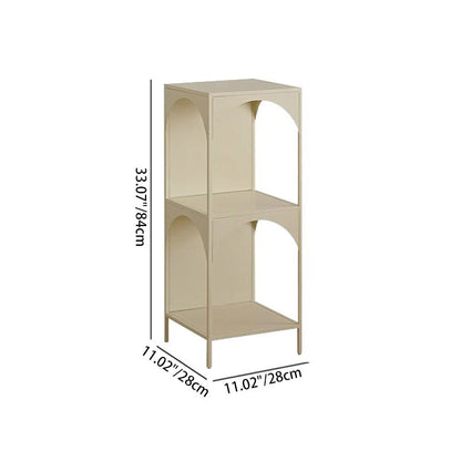 Modern Minimalist Rectangular Carbon Steel Bookshelf 1/2/3-Tier For Living Room