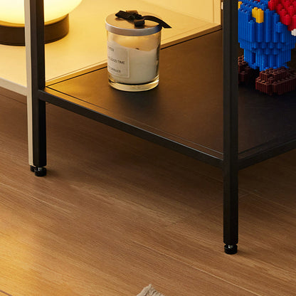 Modern Minimalist Rectangular Carbon Steel Bookshelf 1/2/3-Tier For Living Room