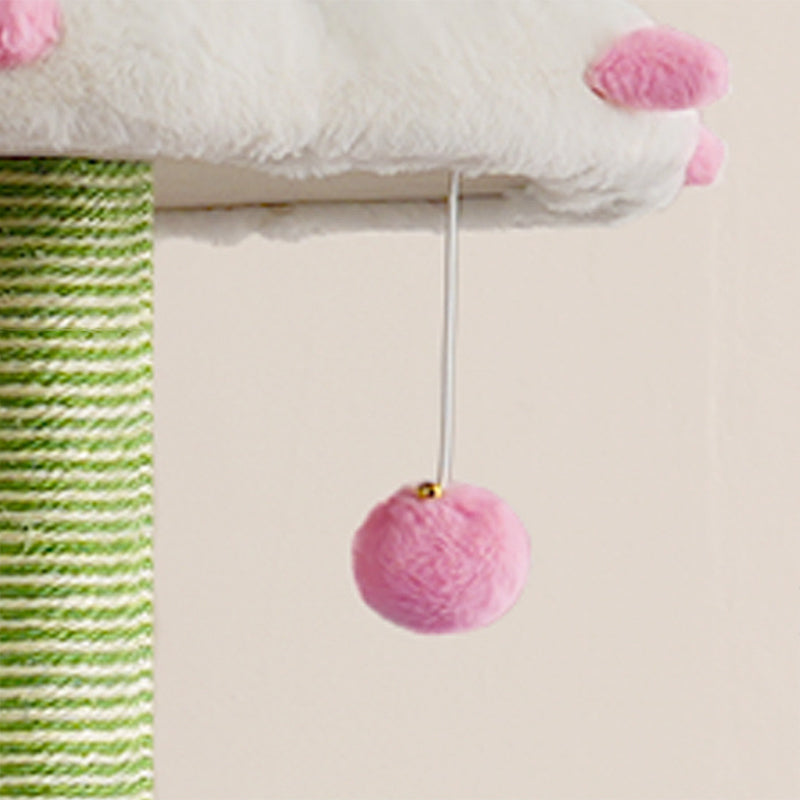 Contemporary Creative Rectangular Particleboard Velvet Fabric Sisal Multi-Functional Cat Tree For Living Room