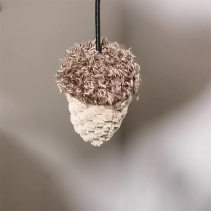 Contemporary Creative Round Particleboard Natural Fruitwood Velvet Fabric Hemp Rope Treehouse Cat Tree For Living Room
