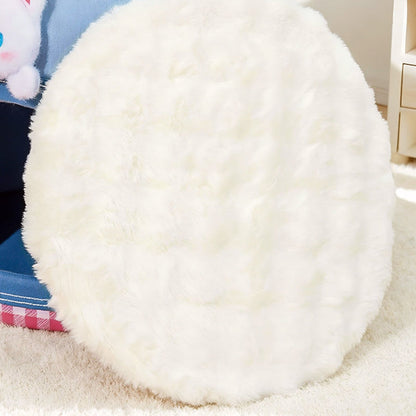 Contemporary Creative Round Polyester Denim Velvet Fabric Storage Cat Bed For Living Room
