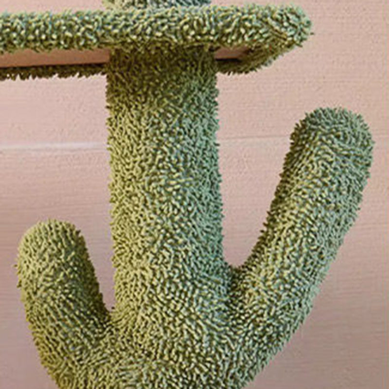 Contemporary Creative Rectangular Particleboard Velvet Fabric Sisal Paper Tube Cactus Cat Tree For Living Room