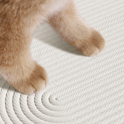 Contemporary Scandinavian Oval Linen-Cotton Rope Woven Cat Bed For Living Room & Bedroom