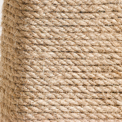 Contemporary Creative Round Multi-Layer Solid Wood Panel Medium-Density Fiberboard Sisal Hemp Rope Velvet Fabric Cat Tree 3-Tier For Living Room