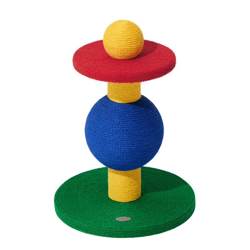 Contemporary Creative Rectangular Particleboard Corrugated Paper Sisal Jute EPS Cat Tree 2/3/4-Tier For Living Room