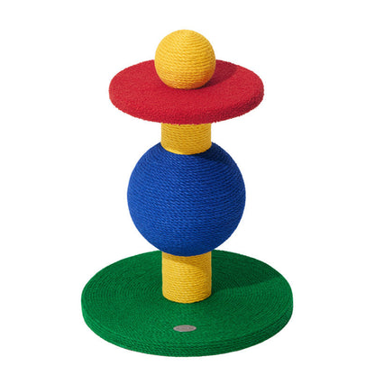 Contemporary Creative Rectangular Particleboard Corrugated Paper Sisal Jute EPS Cat Tree 2/3/4-Tier For Living Room