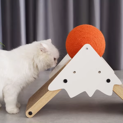 Contemporary Creative Triangular Medium-Density Fiberboard Corrugated Paper Sisal Snow Mountain Cat Tree For Bedroom