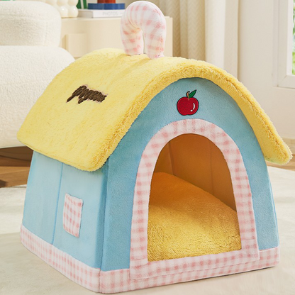 Contemporary Creative Square Velvet Corduroy PP Cotton Drip-Plastic Fabric Handheld Cat Bed For Bedroom