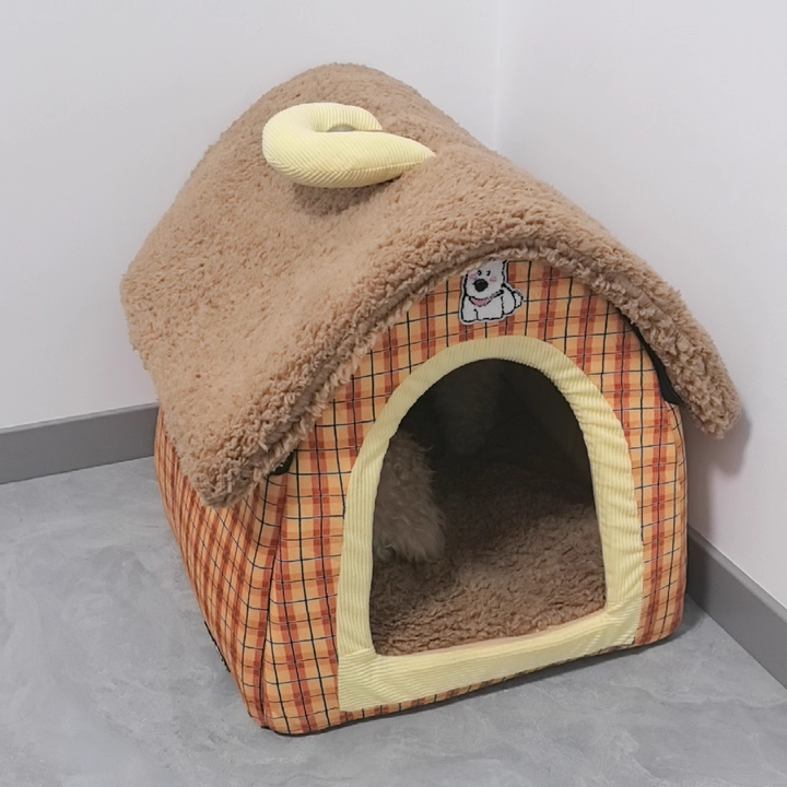 Contemporary Creative Square Velvet Corduroy PP Cotton Drip-Plastic Fabric Handheld Cat Bed For Bedroom
