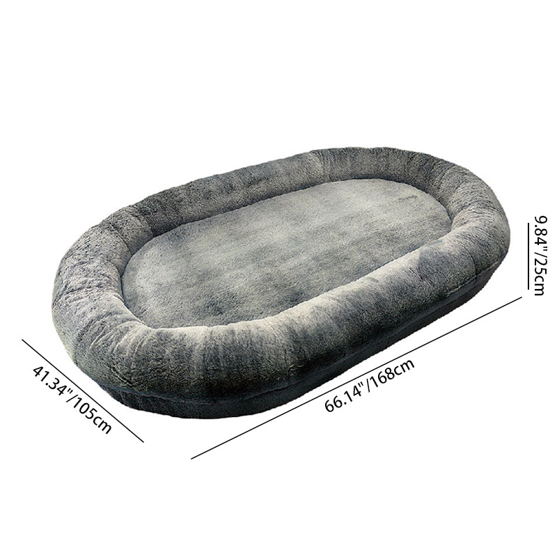 Contemporary Scandinavian Oval Pet Bed: Soft & Comfortable - Compressible Cat Bed For Bedroom
