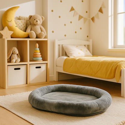 Contemporary Scandinavian Oval Pet Bed: Soft & Comfortable - Compressible Cat Bed For Bedroom