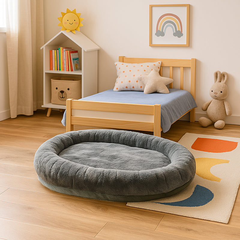 Contemporary Scandinavian Oval Pet Bed: Soft & Comfortable - Compressible Cat Bed For Bedroom