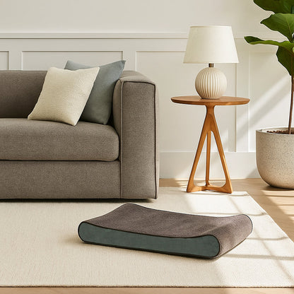 Modern Minimalist Rectangular Pet Bed: Streamlined Wave Design - Compressible Cat Bed For Bedroom