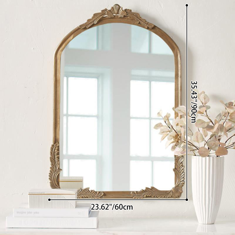 Traditional French Rectangular Medium-Density Fiberboard HD Silver Mirror Wall Mirror For Living Room & Bedroom