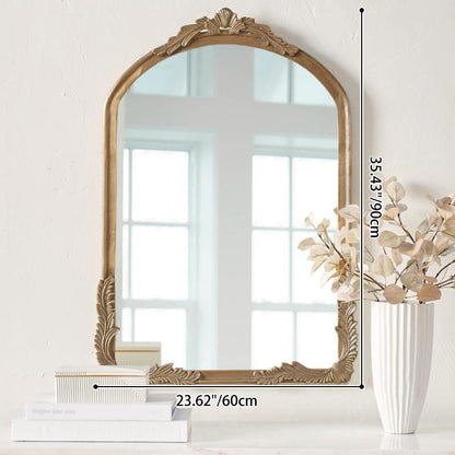 Traditional French Rectangular Medium-Density Fiberboard HD Silver Mirror Wall Mirror For Living Room & Bedroom