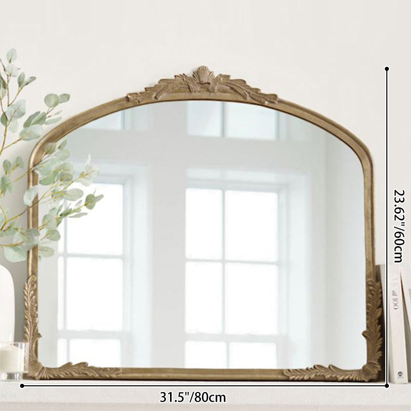 Traditional French Rectangular Medium-Density Fiberboard HD Silver Mirror Wall Mirror For Living Room & Bedroom