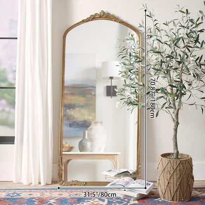 Traditional French Rectangular Medium-Density Fiberboard HD Silver Mirror Wall Mirror For Living Room & Bedroom