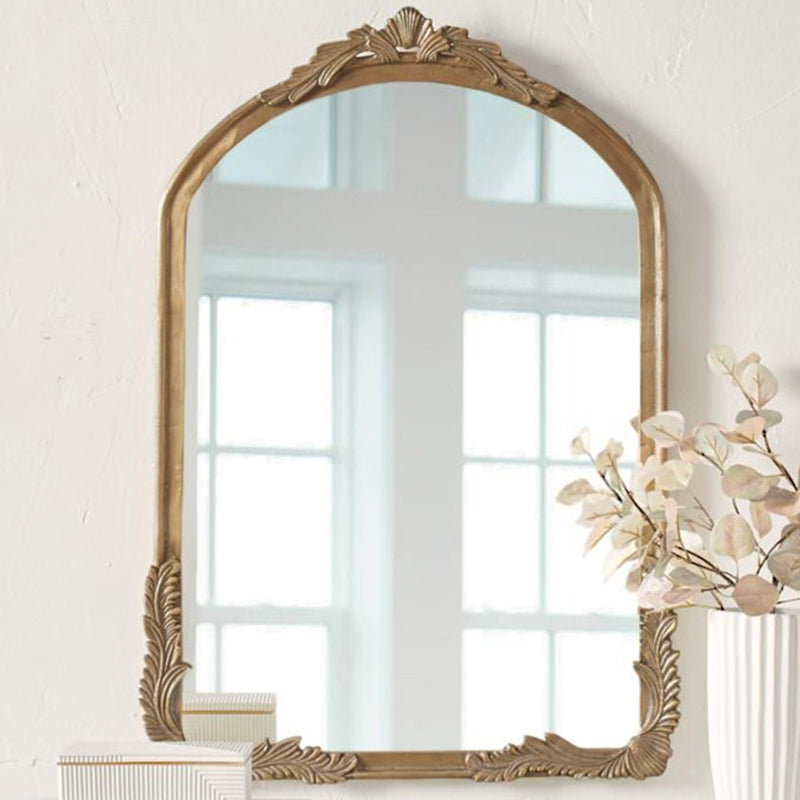 Traditional French Rectangular Medium-Density Fiberboard HD Silver Mirror Wall Mirror For Living Room & Bedroom