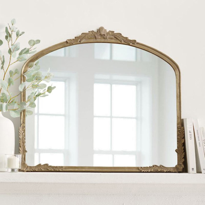 Traditional French Rectangular Medium-Density Fiberboard HD Silver Mirror Wall Mirror For Living Room & Bedroom