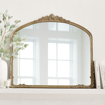 Traditional French Rectangular Medium-Density Fiberboard HD Silver Mirror Wall Mirror For Living Room & Bedroom