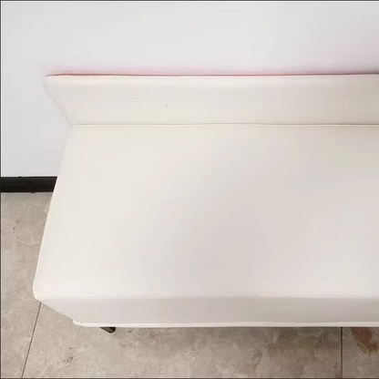 Modern Minimalist Rectangular Plywood High-Quality Faux Leather Steel Shoe Bench For Entryways