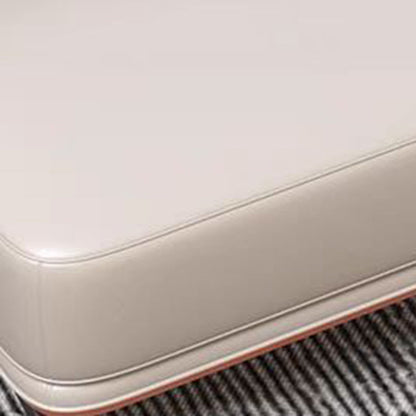 Modern Minimalist Rectangular Plywood High-Quality Faux Leather Steel Shoe Bench For Entryways