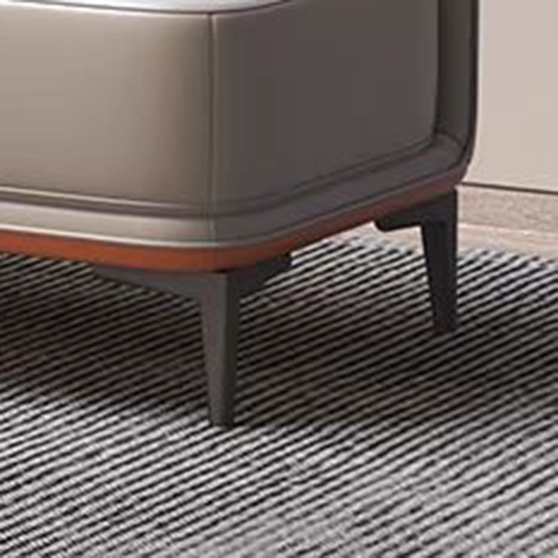 Modern Minimalist Rectangular Plywood High-Quality Faux Leather Steel Shoe Bench For Entryways