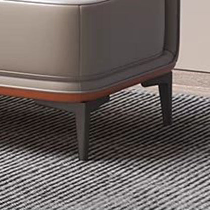 Modern Minimalist Rectangular Plywood High-Quality Faux Leather Steel Shoe Bench For Entryways