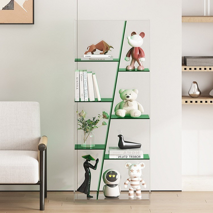 Modern Luxury Rectangular Acrylic Storage Bookshelf 3/4-Tier For Living Room & Bedroom