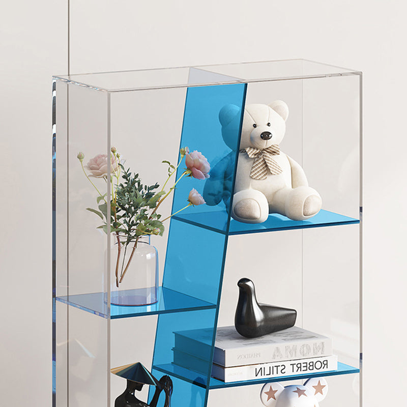 Modern Luxury Rectangular Acrylic Storage Bookshelf 3/4-Tier For Living Room & Bedroom