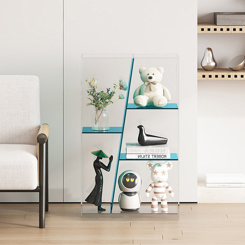 Modern Luxury Rectangular Acrylic Storage Bookshelf 3/4-Tier For Living Room & Bedroom