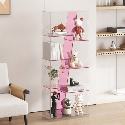 Modern Luxury Rectangular Acrylic Storage Bookshelf 3/4-Tier For Living Room & Bedroom