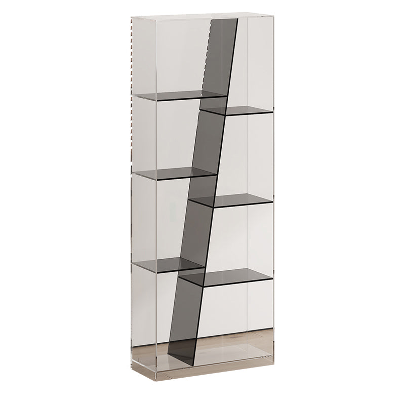 Modern Luxury Rectangular Acrylic Storage Bookshelf 3/4-Tier For Living Room & Bedroom