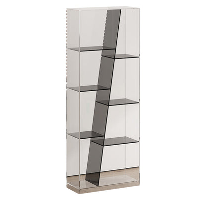 Modern Luxury Rectangular Acrylic Storage Bookshelf 3/4-Tier For Living Room & Bedroom