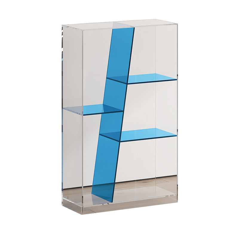 Modern Luxury Rectangular Acrylic Storage Bookshelf 3/4-Tier For Living Room & Bedroom