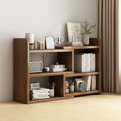 Contemporary Scandinavian Rectangular Eco-Friendly Board Storage Bookshelf 3/4-Tier For Bedroom