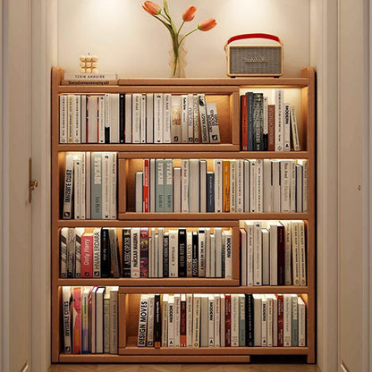 Contemporary Scandinavian Rectangular Eco-Friendly Board Storage Bookshelf 3/4-Tier For Bedroom