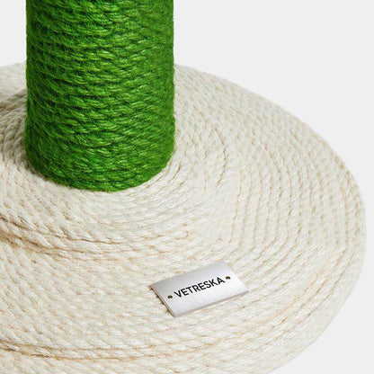 Contemporary Creative Round PVC Plastic Velvet Fabric Hemp Rope Cactus Cat Scratching Post 1-Condo 1-Perch For Bedroom