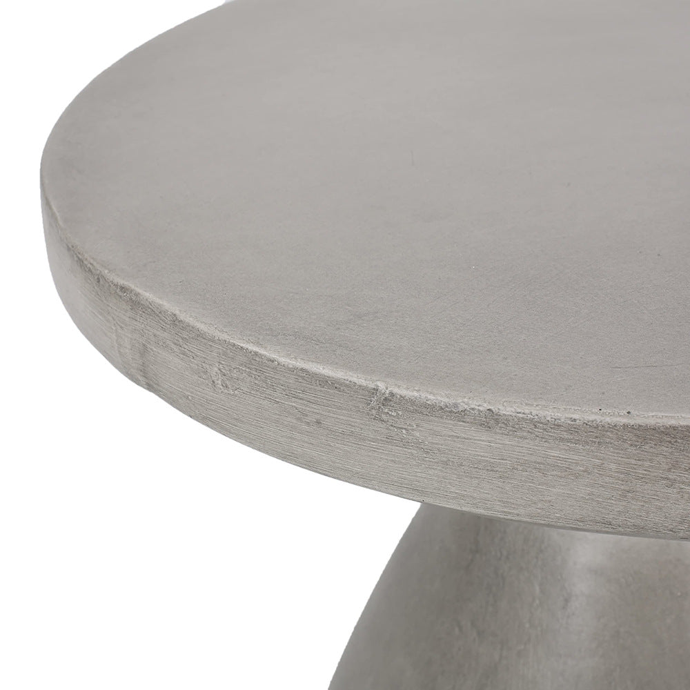 Modern Minimalist Round Magnesium Oxide End Table Sturdy Durable For Living Room