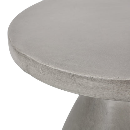 Modern Minimalist Round Magnesium Oxide End Table Sturdy Durable For Living Room