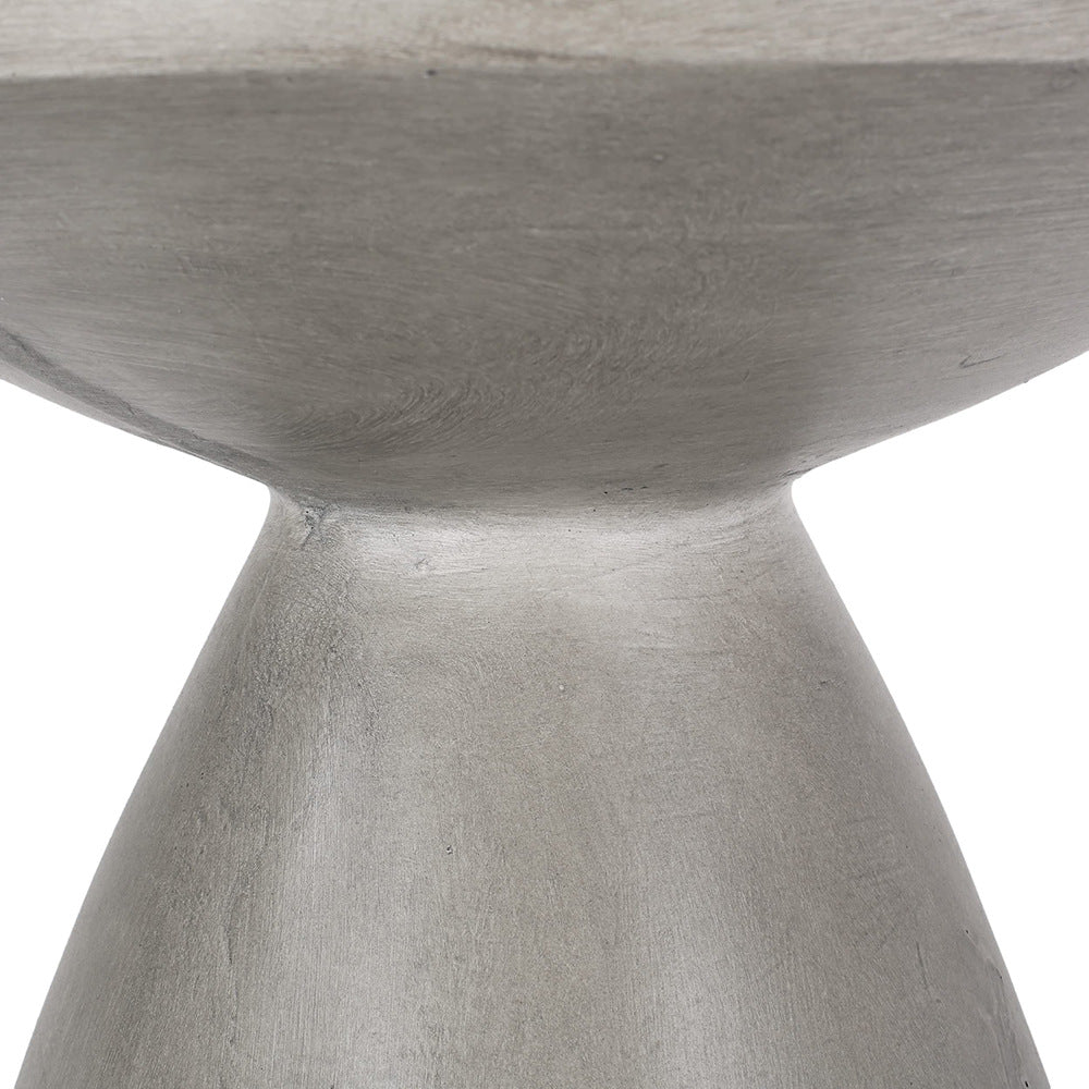 Modern Minimalist Round Magnesium Oxide End Table Sturdy Durable For Living Room
