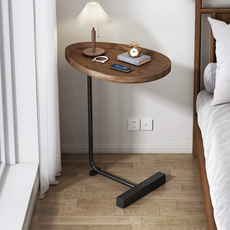 Modern Minimalist Curved Stainless Steel Medium Density Fiberboard Side Table Stable Durable For Living Room