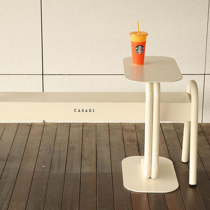 Modern Minimalist Rectangular Carbon Steel Side Table For Living Room