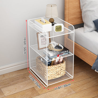 Modern Minimalist Rectangular Iron Side Table 3-Tier Stable Durable For Living Room