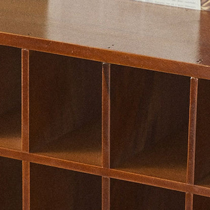 Traditional Vintage Rectangular Solid Wood Storage Cabinet 12-Cabinet 4-Drawer Durable For Living Room
